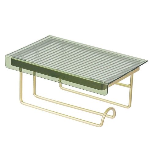 Porte-Serviettes En Fer - Étagère De Salle De Bain Multifonctionnelle Sans Poinçon