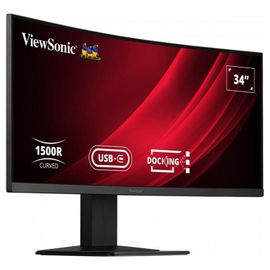 ViewSonic VG3419C - Écran LED - incurvé - 34" - 3440 x 1440 UWQHD @ 120 Hz - VA - 300 cd/m² - 3000:1 - HDR10 - 0.4 ms - HDMI, DisplayPort, USB-C - haut-parleurs