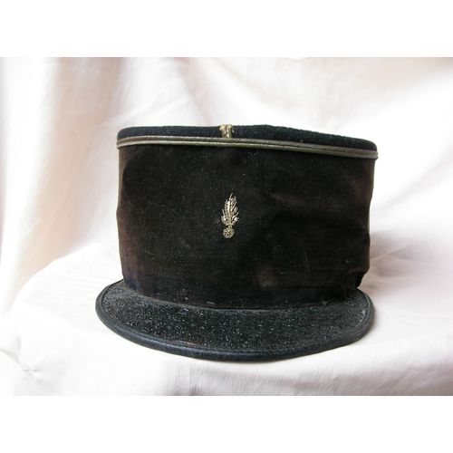 Ww1/2/Post France Képi Militaire Francais Corps Type Velour Noir Marqué 57 A Identifier