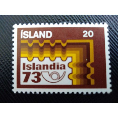 Timbre Islande Y T 436 Exposition De Timbres Islande 1973 (010509 )