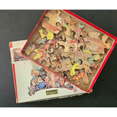 Puzzle En Bois De 1958, Blanche Neige Et 7 Nains Walt Disney®