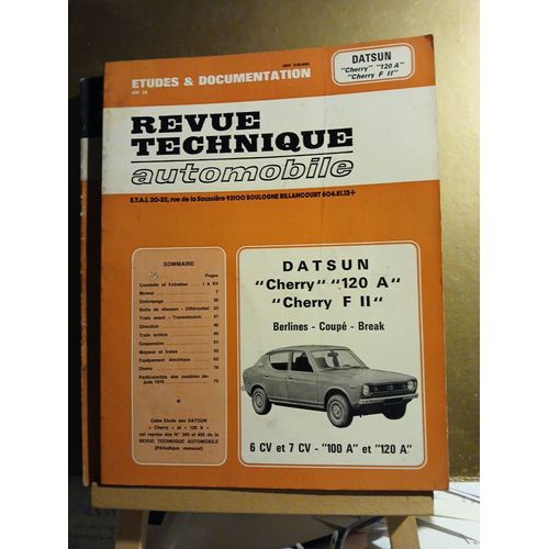 Revue Technique Automobile Datsun Cherry 120 A Cherry F Ii Berlines Coupés Break