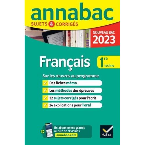 Français 1re Techno - Sujets & Corrigés