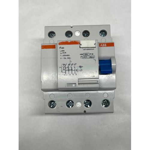 ABB F364 4P – Interrupteur différentiel 63 A 30 mA 230/400 V – Rail DIN