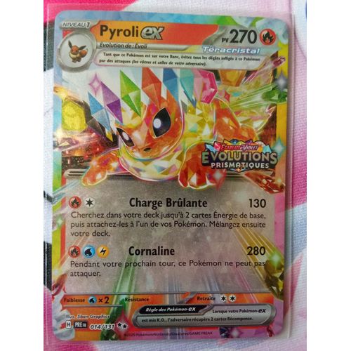 Pyroli Ex Teracristal 014/131 - Carte Promo Pokemon Ev8.5 Evolutions Prismatiques