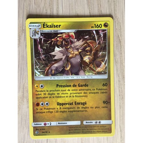 Carte Pokemon Ekaïser Holo 160 Pv 54/70 Soleil Et Lune 7,5