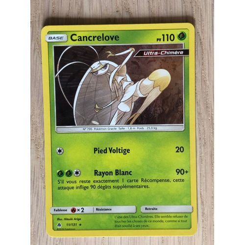 Carte Pokémon Cancrelove Holo 110 Pv - Sl6 - Soleil Et Lune - Lumière Interdite