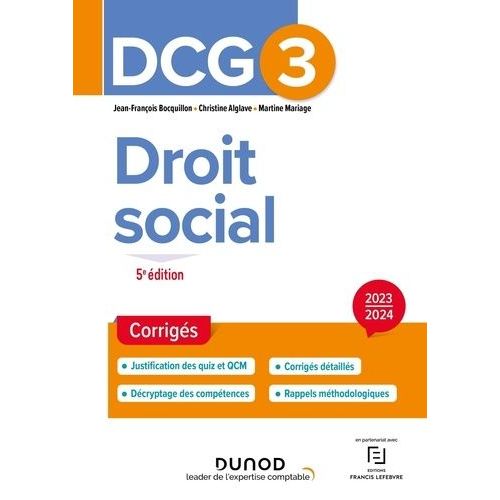 Droit Social Dcg 3 - Corrigés