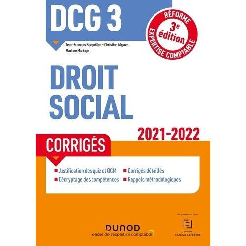 Dcg 3 Droit Social - Corrigés