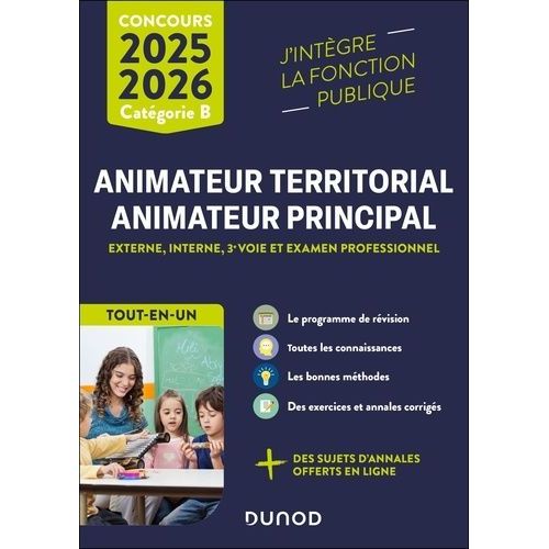 Concours Animateur Territorial, Animateur Principal - Externe, Interne, 3e Voie Et Examen Professionnel