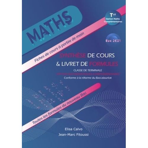 Maths Tle Option Mathématiques Complémentaires - Synthèse De Cours & Livret De Formules