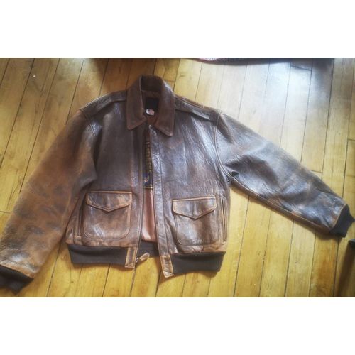 Veste En Cuir Pilote Avirex Ltd Original Us (1988)