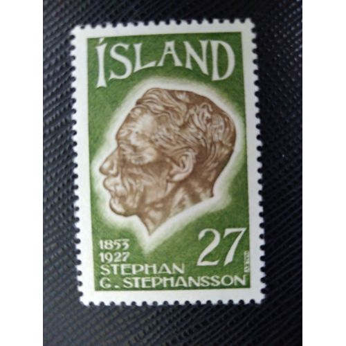 Timbre Islande Y T 457 Stephan G. Stephansson (1853-1927) 1975 (010509 )