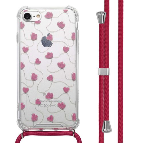 Imoshion Coque Design Avec Cordon Iphone Se (2022 / 2020) / 8 / 7 Dusty Rose Connected Hearts