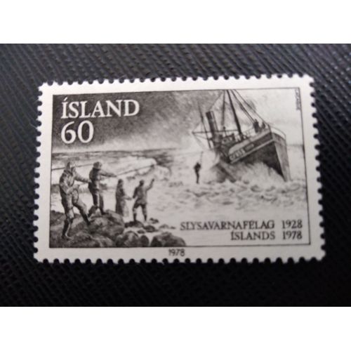 Timbre Islande Y T 489 Société De Sauvetage 1978 (010509 )