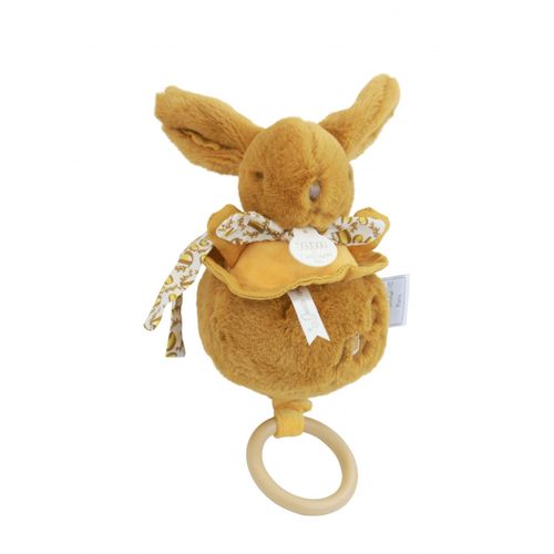 Boîte à musique Lapin Doudou Ocre - Doudou et compagnie