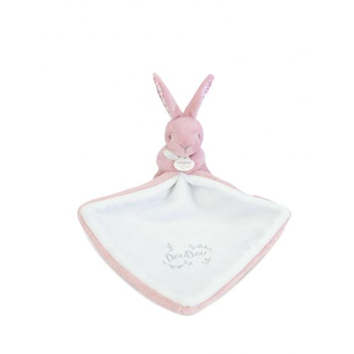 Doudou Lapin Mouchoir 10 Cm Rose - Doudou Et Compagnie