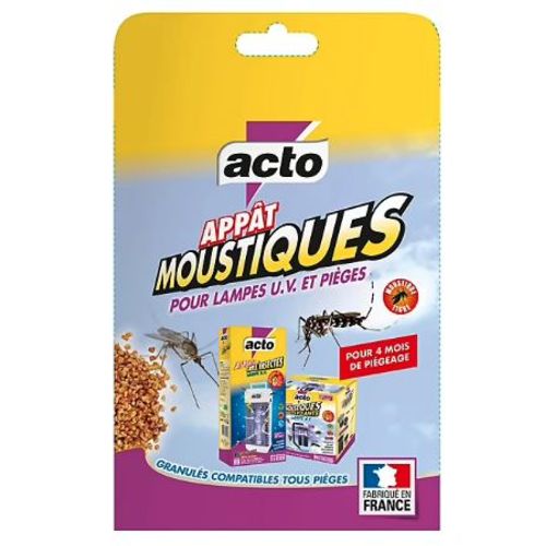 ACTO APPAT INSECTICIDE MIUSTIQUES POUR LAMPES U.V ET PIEGES 3361671570825 NUISIBLE 4 MOIS D'EFFICACITE PROTECTION MAISON JARDIN PISCINE COUR ENTREPOT COMASOUND KARTERL CSK ONLINE