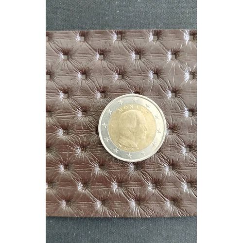 Pièce Rare De 2 Euros Monaco 2015.