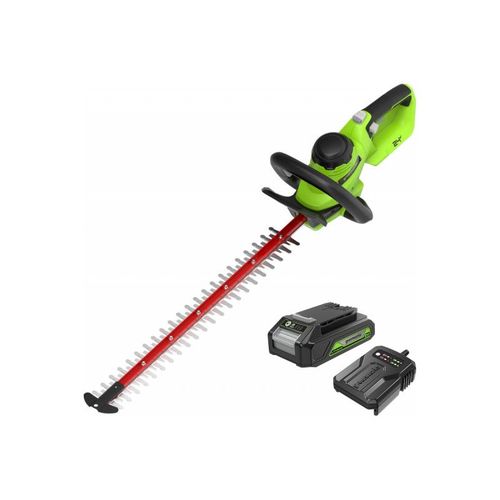 Taille-haies 51cm 24V GREENWORKS - Batterie 2,0Ah - Chargeur - G24HT56IIK2