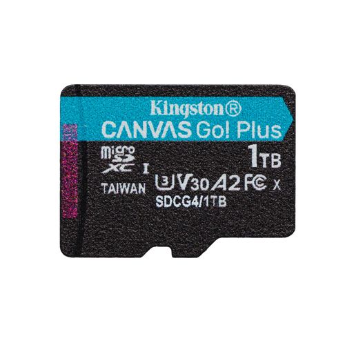 Kingston Canvas Go! Plus - Carte mémoire flash - 1 To - A2 / Video Class V30 / UHS-I U3 / Class10 - microSDXC UHS-I