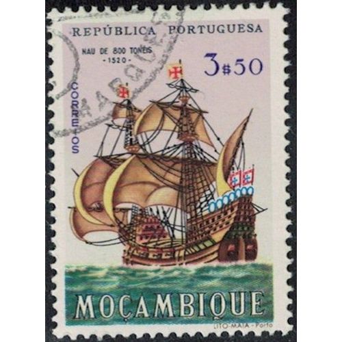 Mozambique 1963 Nau De 800 Tonéis Navire 800 Barils Galion Y&T Mz 498 Su