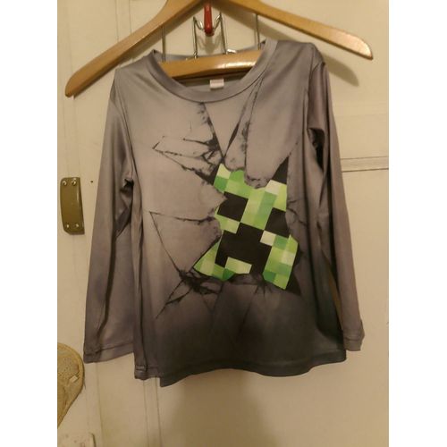 Tee-Shirt Gris Motif Vert 5 Ans.