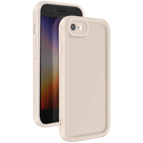 Coque Pour Iphone Se 2022 / 2020 , 8 / 7 Silicone Bordures Surélevées Beige