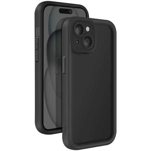 Coque Pour Iphone 15 Silicone Soft Touch Bordures Surélevées Noir