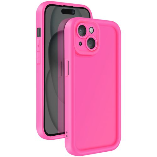 Coque Pour Iphone 15 Silicone Soft Touch Bordures Surélevées Fuchsia
