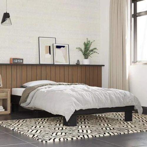 Vidaxl Cadre De Lit Sans Matelas Noir 90x200 Cm
