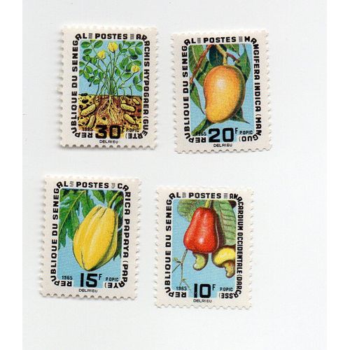 Sénégal- Série De 4 Timbres Neufs- Agriculture