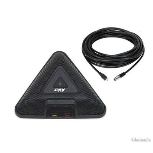 AvEr Micro pour base fone 540 - 2 micros supplémentaires pour pieuvre Aver Fone540 - 5 m de câble