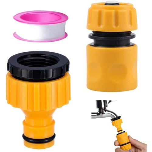 SHIBA-Ensemble de raccords de tuyau d'arrosage universel pour robinet mitigeur de cuisine et connecteur rapide pour robinet d'inté[1