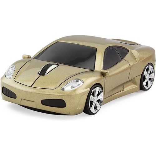 SHIBA-Souris optique sans fil en forme de voiture de sport 3D pour ordinateur portable FLL (or)[734]
