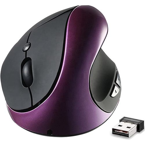 SHIBA-Souris Verticale sans Fil, 2.4GHz Rechargeable Souris Ergonomique, Souris Verticale pour Les Droitiers avec De Petites Mains[2