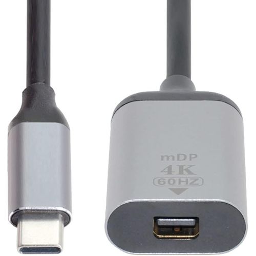 GOUTS ET COULEURSCy Câble Adaptateur Usb-C Type C Mâle Vers Mini Dp Displayport Femelle Pour Tablette, Téléphone Et Ordinateur Portable 4K 2K 60 Hz