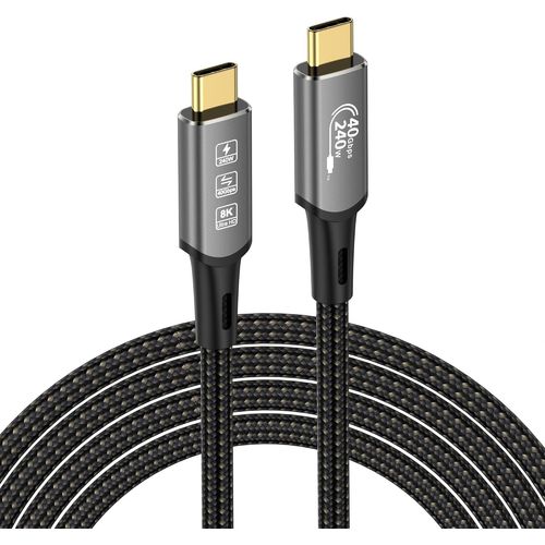GOUTS ET COULEURSCâble Usb4, Avec Câble Thunderbolt 4, 240 W, Câble De Charge 40 Gbps, Câble De Données 8K @ 60 Hz 4K120 Hz Hdr, Pd3.1, Usb C Vers Usb C, Pour Hub, Dock Macbook, M1 M2, M3, Mac Studio
