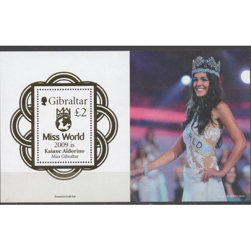 Gibraltar Timbre Miss Monde 2010