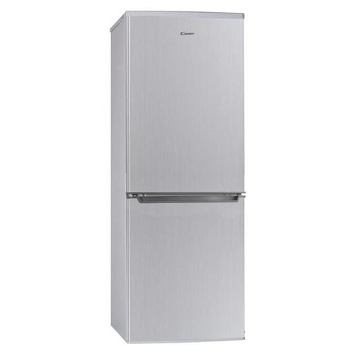 Réfrigérateur-congélateur Candy CHCS 514EX - congélateur bas - largeur : 55 cm - profondeur : 58 cm - hauteur : 151 cm - 207 litres - classe E - finition inox