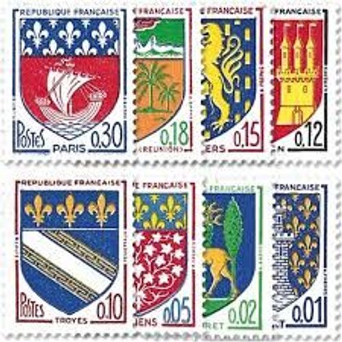 Armoiries De Villes (4) Série Complète Année 1962 N° 1351a 1351b 1352 1353 1353a 1354 1354a 1354b Yvert Et Tellier Luxe