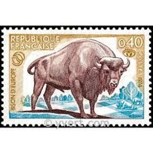 Protection De La Nature : Bison D'Europe Année 1974 N° 1795 Yvert Et Tellier Luxe