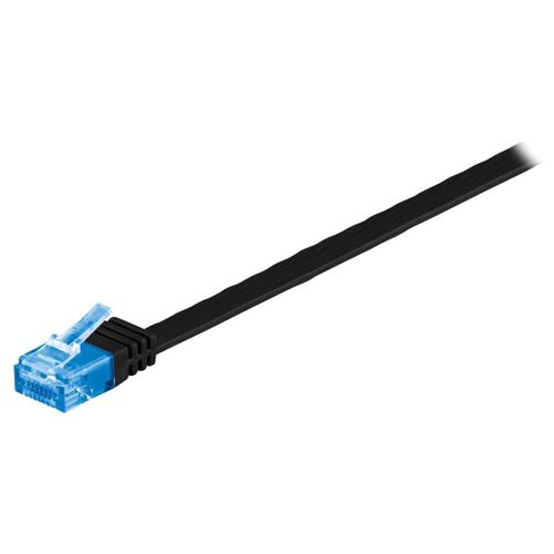 MicroConnect - Câble réseau - RJ-45 (M) pour RJ-45 (M) - 2 m - UTP - CAT 6a - bloqué, plat - noir