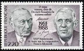 25ème Anniversaire Coopération Franco-Allemande De Gaulle Et Adenauer Émission Commune France/Allemagne Année 1988 N° 2501 Yvert Et Tellier Luxe