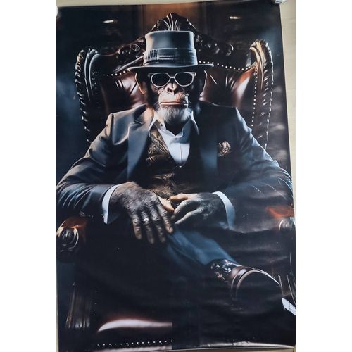 toile avec singe gangster, impression d'art moderne