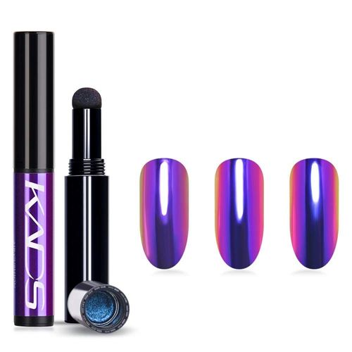 Stylo À Coussin D'air Chromé Pour Ongles, Poudre Holographique Fantôme, 9 Couleurs, Effet Miroir, Nail Art, Décoration D'ongles En Gel, Bâton Éponge (Bce02)