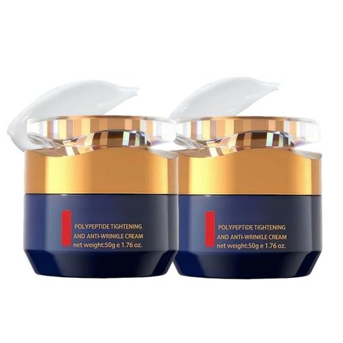 Crème Anti-Rides, Crème Raffermissante Et Anti-Rides Aux Polypeptides, Hydratant Anti-Âge Pour Le Visage, Crème Contour Des Yeux Anti-Âge Pour Hommes Et Femmes (2 Pièces, 50 G/1,76 Oz)