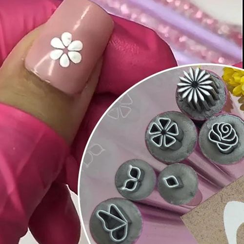 Ensemble De 6 Tampons Pour Nail Art, Outils De Pointillage Et De Fleurs Pour Nail Art À Domicile