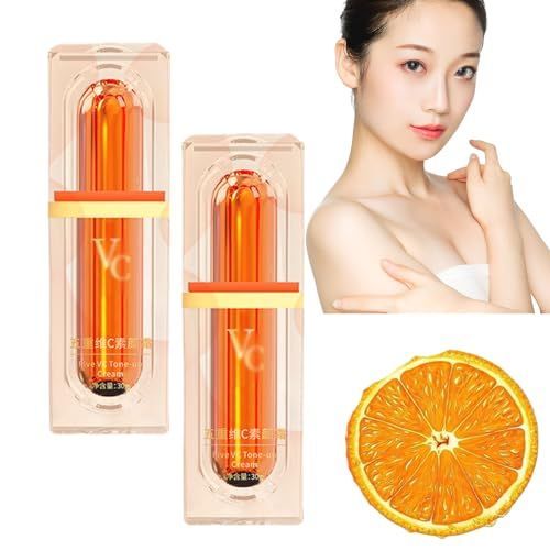 Crème Tonifiante À La Vitamine C, Crème De Maquillage Naturelle À La Vitamine C, Crème Tonifiante, Crème À La Vitamine C, Crème Hydratante Pour Le Visage, Sérum Pour Tous Types De Peau (2 Pièces) 