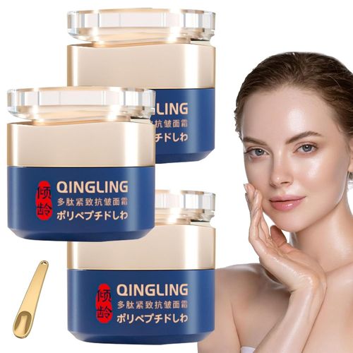 Crème Anti-Rides Qingling, Crème Visage Anti-Peptides Qingling, Crème Anti-Rides Qingling, Crème Raffermissante Et Anti-Rides Aux Polypeptides Qingling, Hydratant Pour Raffermir Le Visage (3)